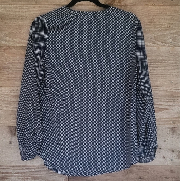 Cynthia Rowley Black with White Diamond Print Dress Shirt Size Small - Picture 2 of 4